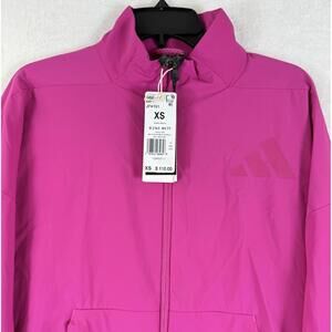 Adidas ZNE Track Jacket XS Womens Fuschia Pink Woven Full Zip New NWT